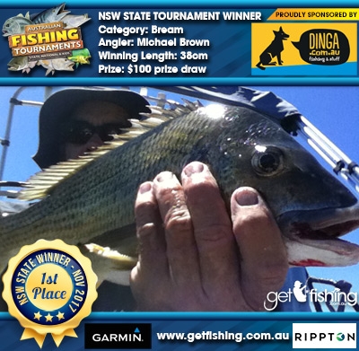 Bream 38cm Michael Brown Dinga Fishing $100 prize draw