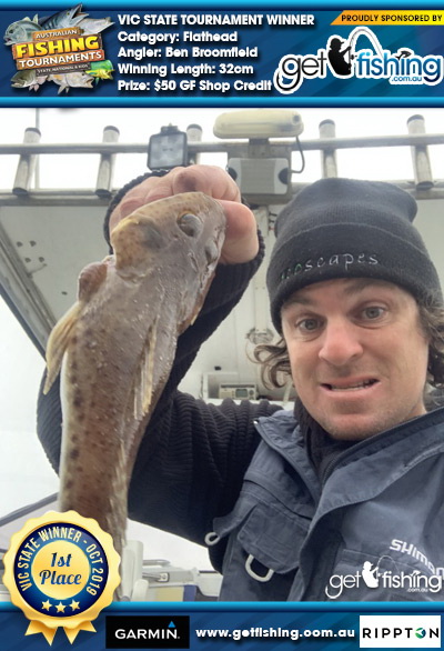 Flathead 32cm Ben Broomfield Get Fishing $50 GF Shop Credit