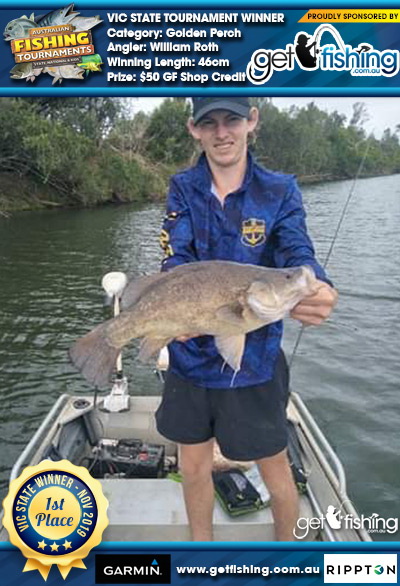 Golden Perch 46cm William Roth Get Fishing $50 GF Shop Credit